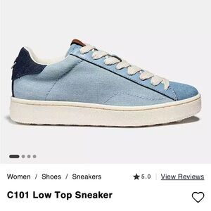 COACH Low Top Sneakers // Blue Shoes Size 7